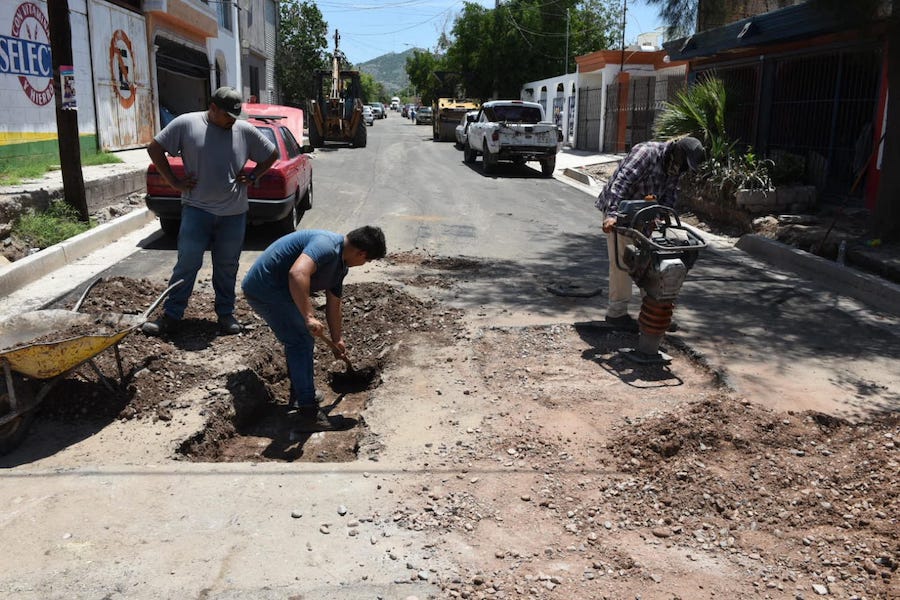 Gobierno de Hermosillo atiende rezago histórico de pavimentación en la colonia López Portillo