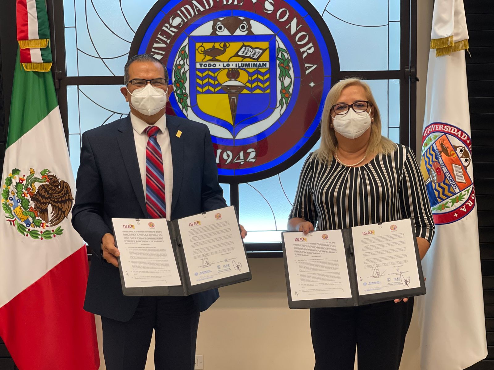 Firman convenio Unison e ISAF