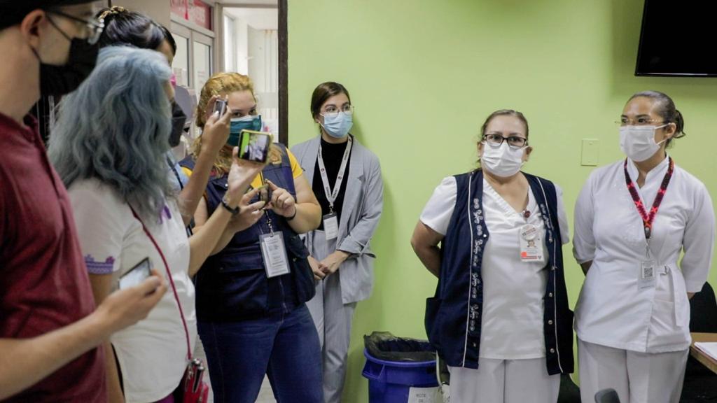Abren puertas del Área COVID del Hospital General del Estado a medios de comunicación Abren puertas del Área COVID del Hospital General del Estado a medios de comunicación