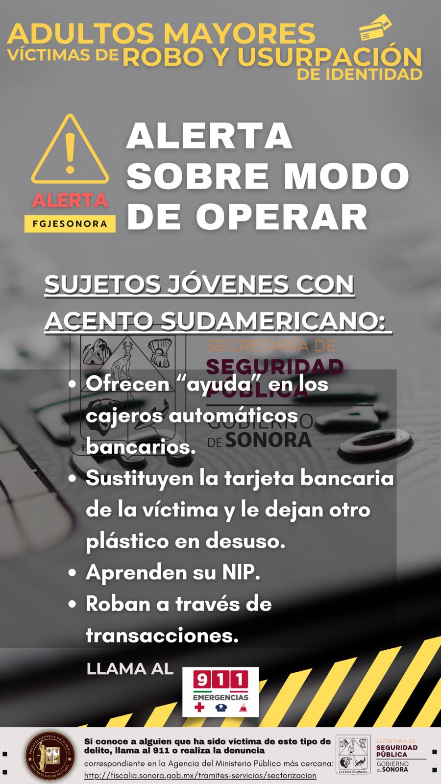 Alertan autoridades sobre nueva forma de robo