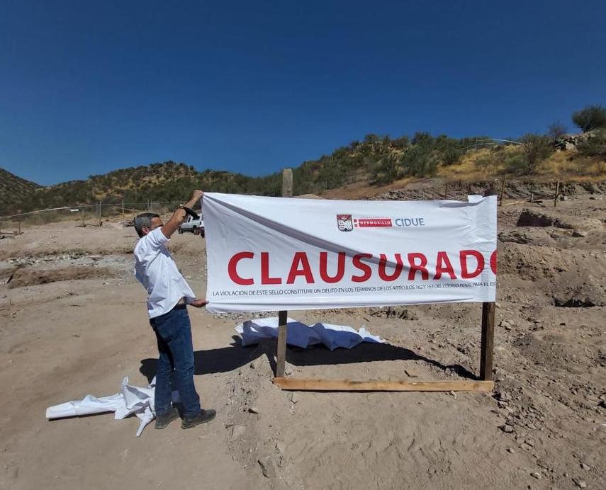 Aplica CIDUE clausura temporal a obra en Cerro Johnson