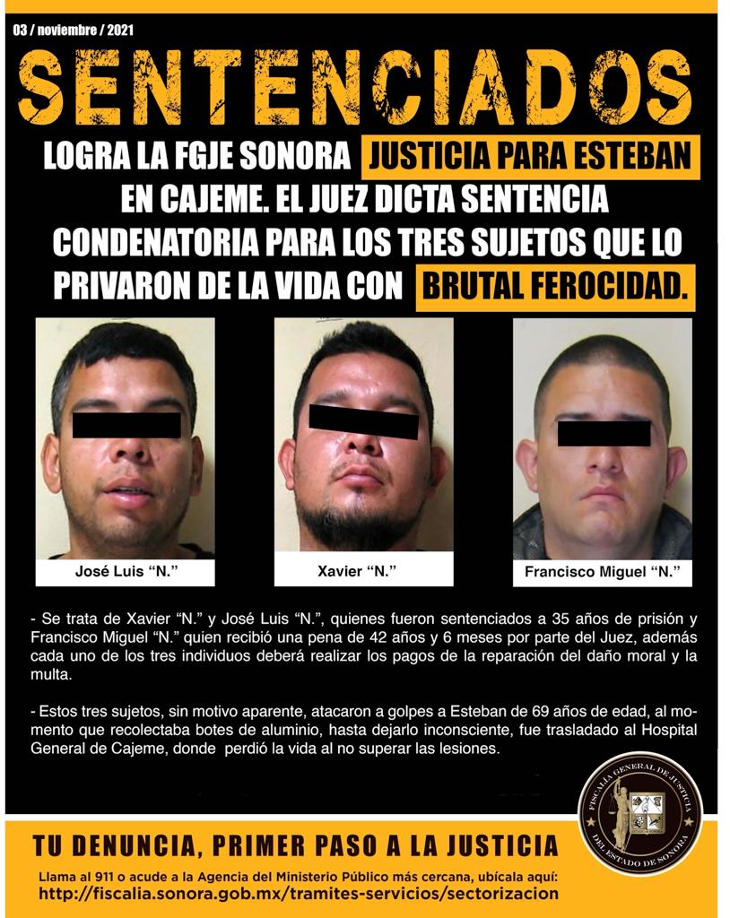 Logran justicia para Esteban en Cajeme