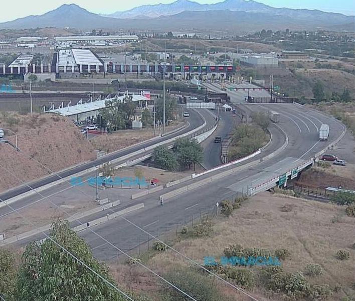Muestra frontera baja afluencia vehicular