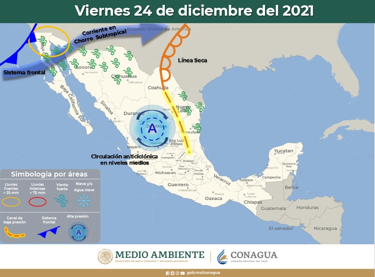 Se pronostica este viernes llegada a Sonora de un nuevo frente frío: Protección Civil