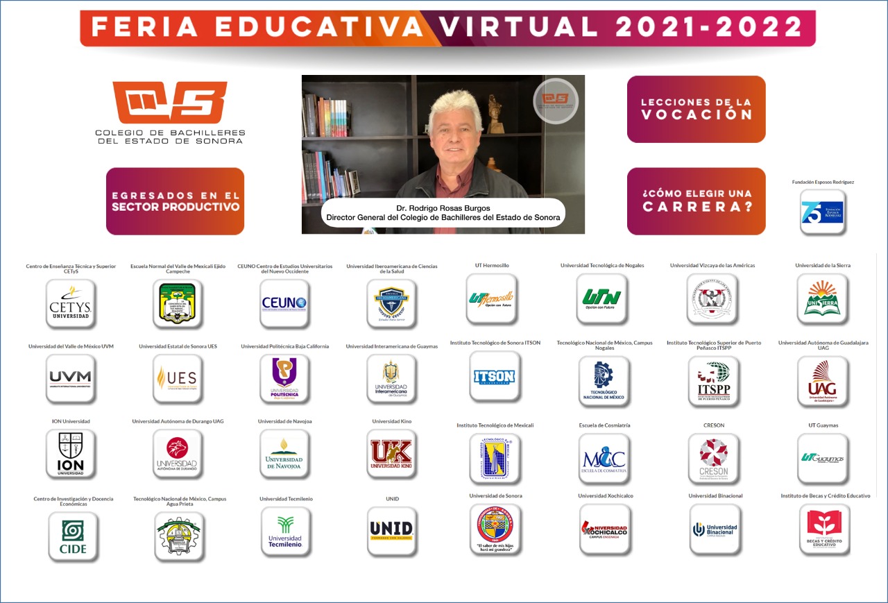 Realiza Cobach Sonora Feria Educativa Virtual 2021-2022
