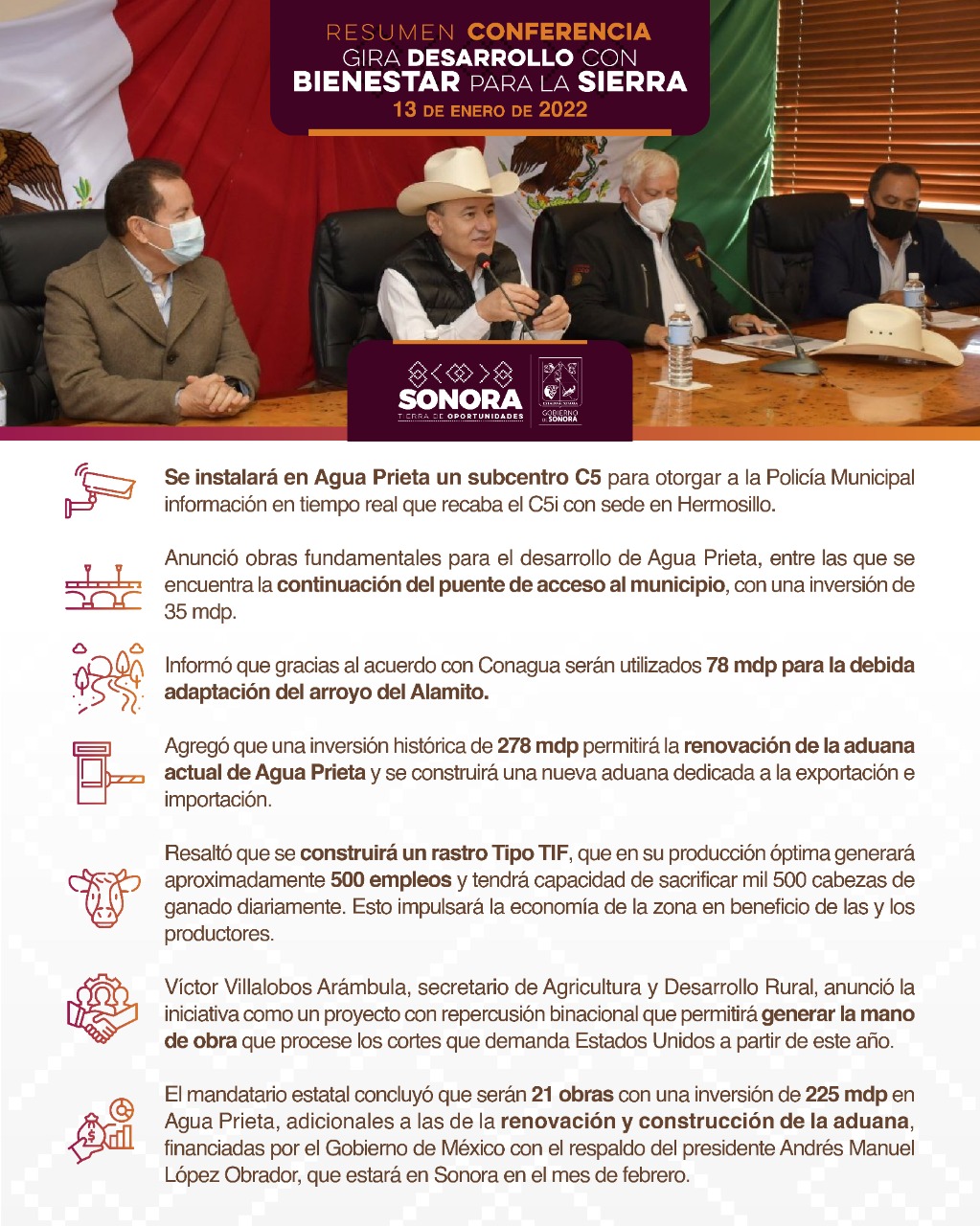 Construcción de rastro Tipo TIF en Agua Prieta impulsará empleo y desarrollo en la región: Durazo