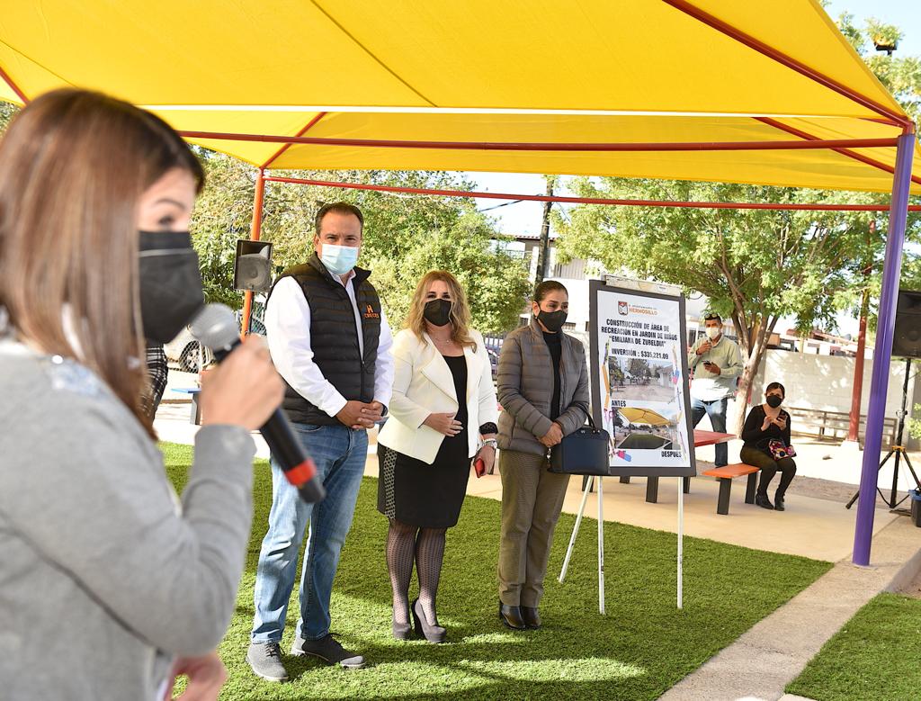 Entrega Toño Astiazarán obra en Jardín de Niños Emiliana de Zubeldía