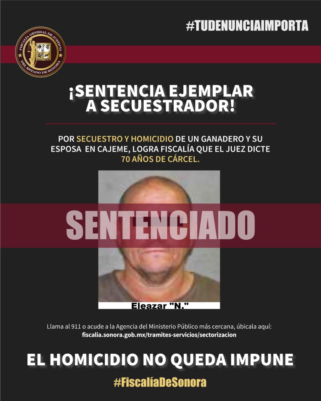 Sentencia juez a sujeto por secuestro y homidicio de pareja