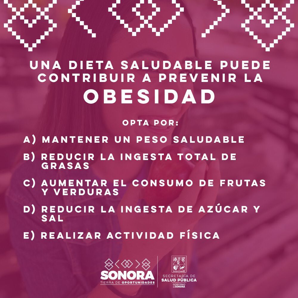 Llama Salud Sonora a combatir la obesidad para prevenir enfermedades