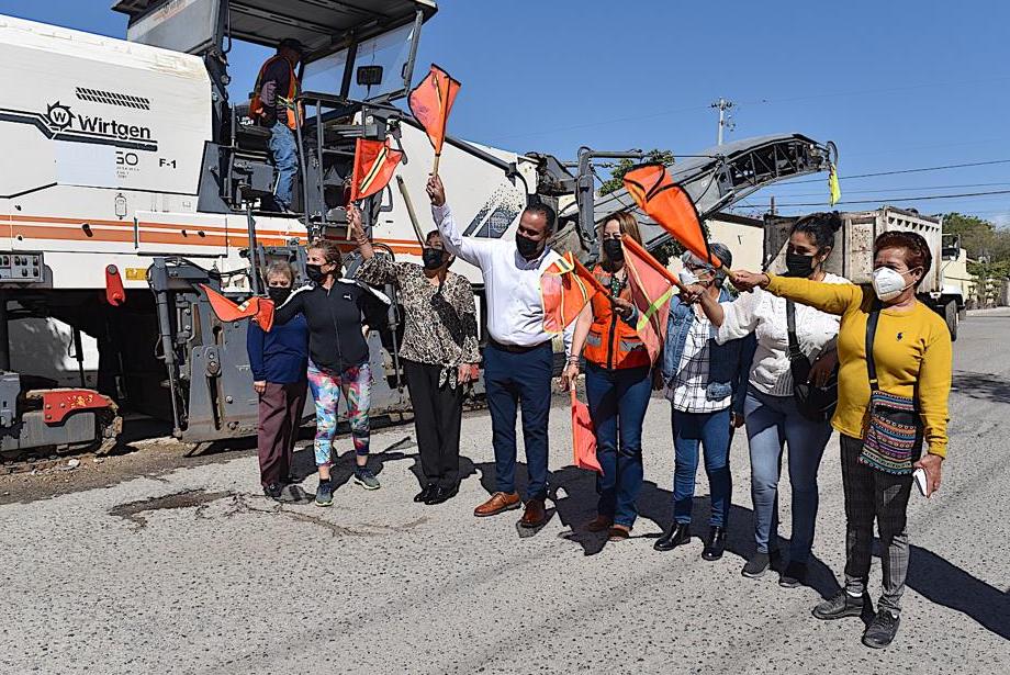 Inicia Toño Astiazarán rehabilitación de calle Arizona