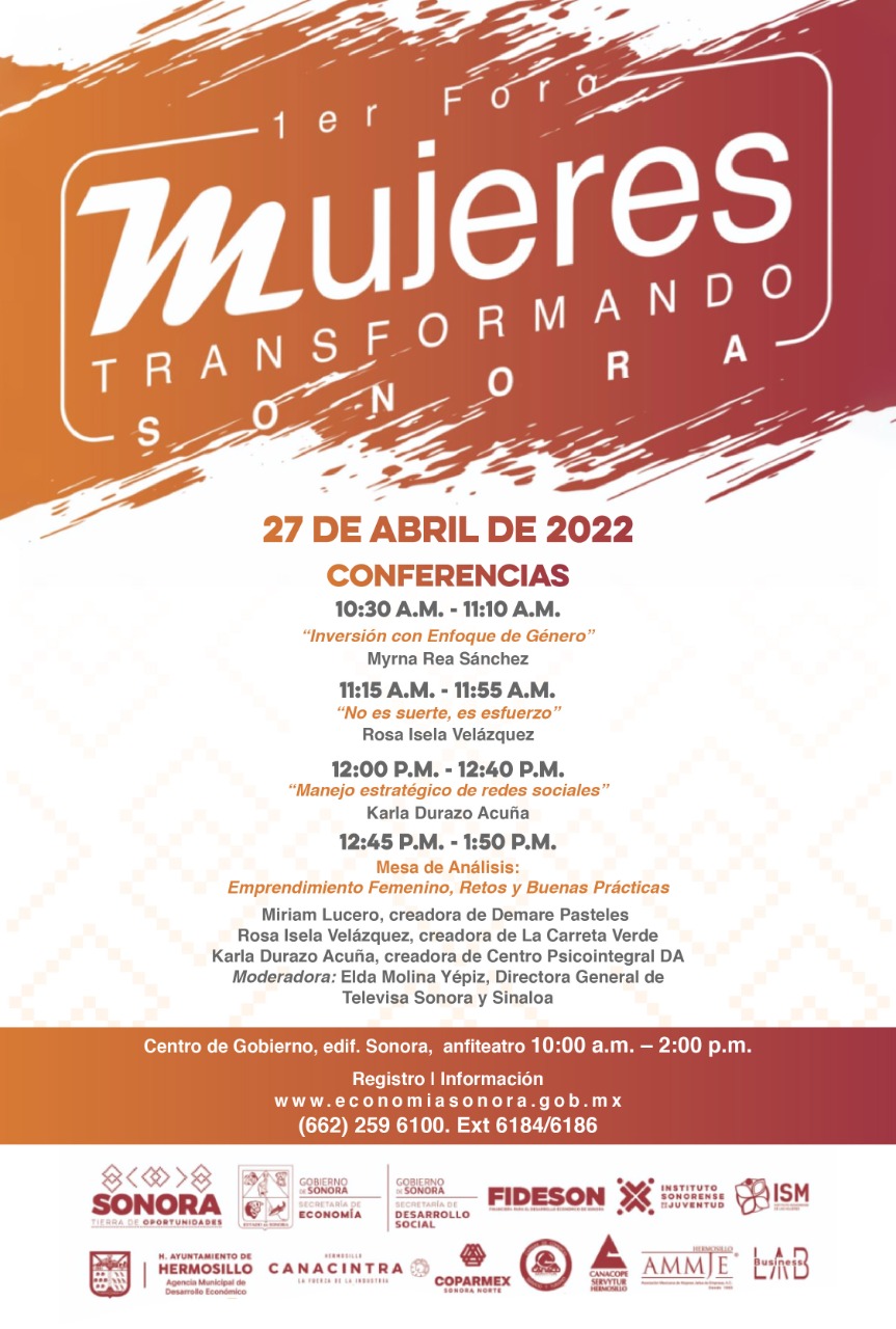 Invitan al Primer Foro: «Mujeres Transformando Sonora»