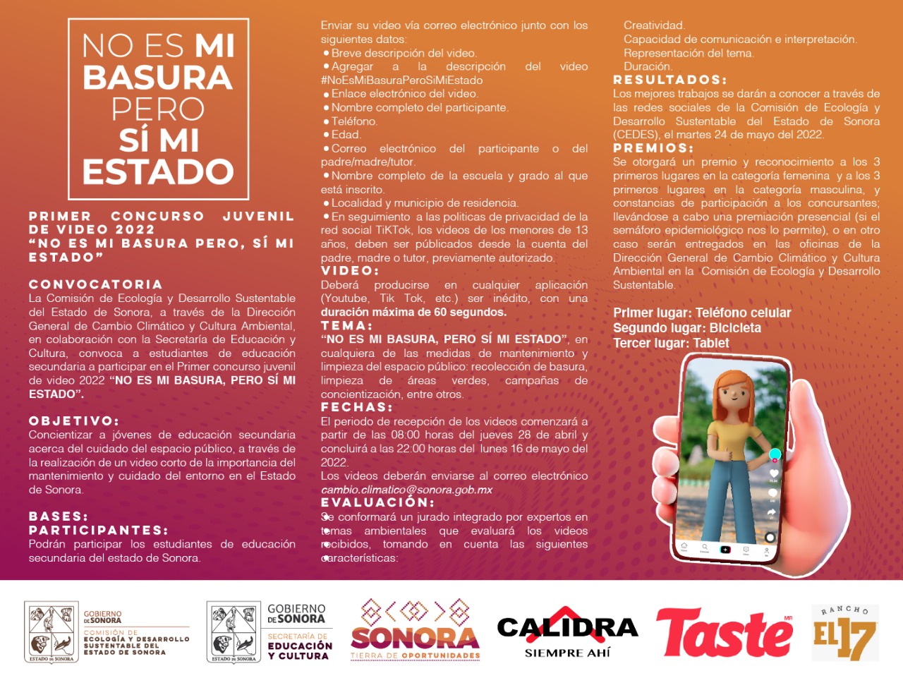 Cedes y SEC convocan al Primer Concurso Juvenil de Video 2022