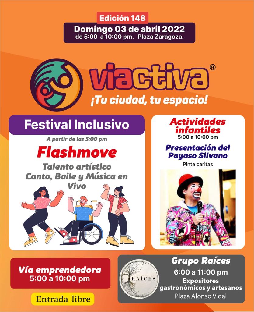 Tendrá Viactiva festival inclusivo este domingo