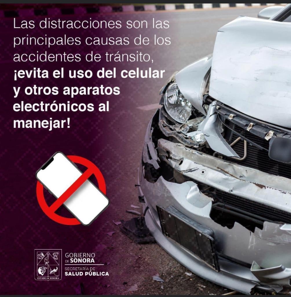 La Secretaría de Salud Sonora hace un llamado a manejar con precaución en carretera