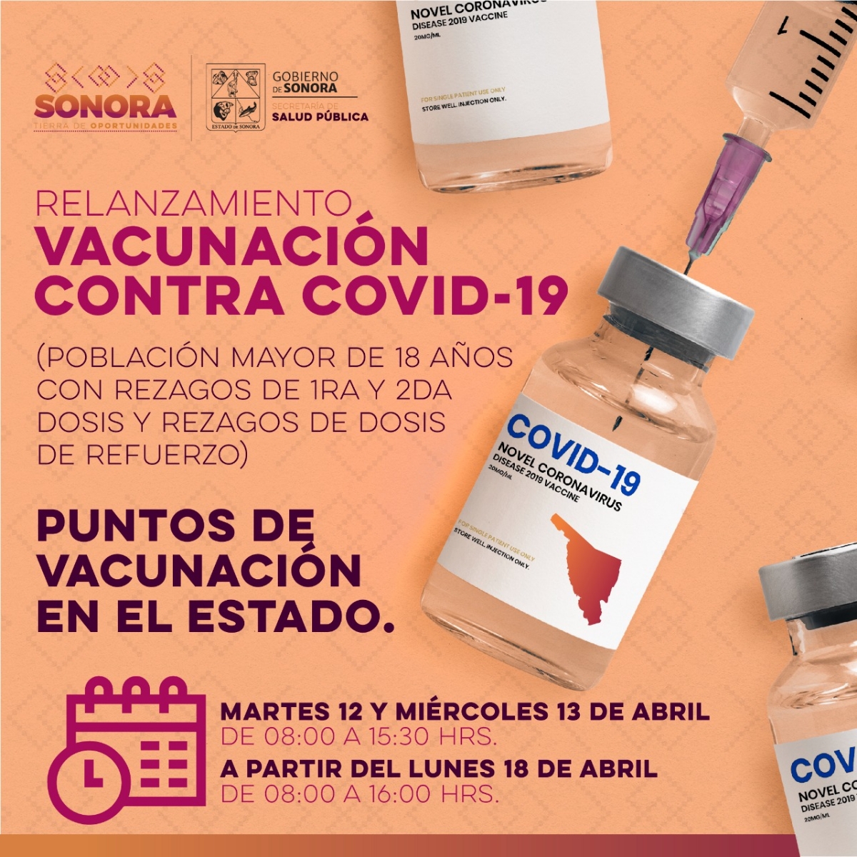 Inicia hoy vacunación especial contra el Covid-19 Inicia hoy vacunación especial contra el Covid-19