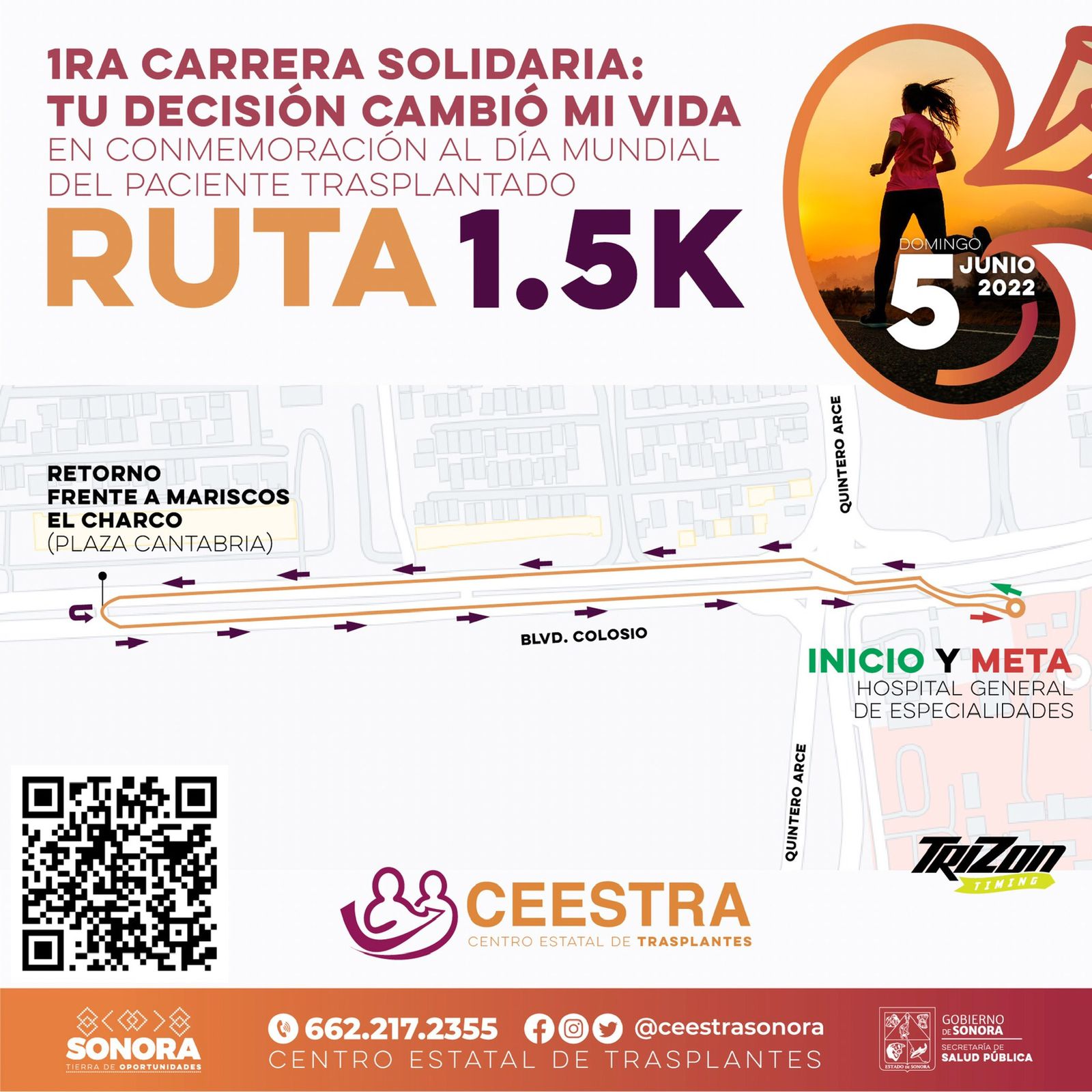 La Secretaría de Salud invita a participar en la Primera Carrera Solidaria “Tu Decisión Cambió Mi Vida”