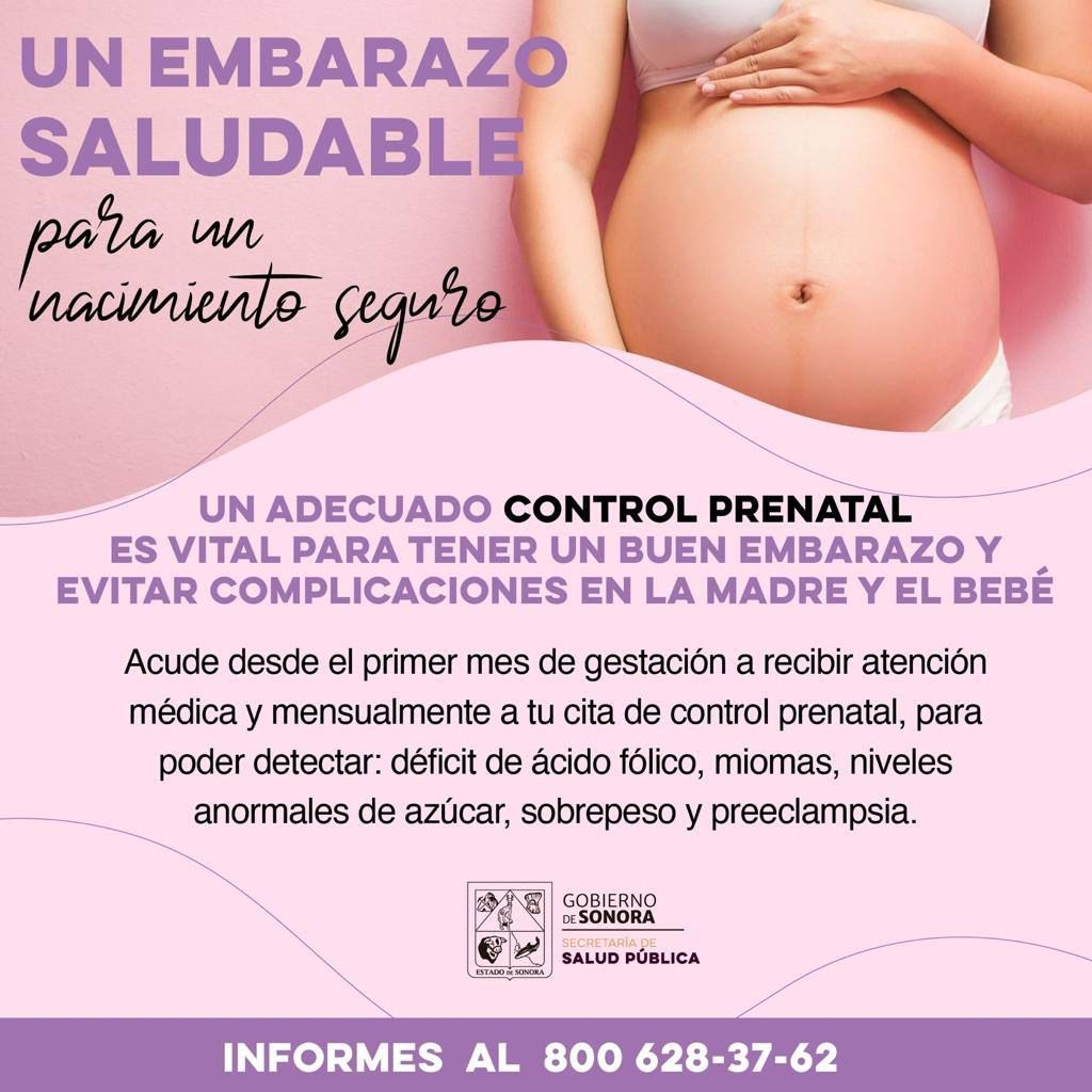 Llama Secretaría de Salud a llevar un adecuado control prenatal Llama Secretaría de Salud a llevar un adecuado control prenatal