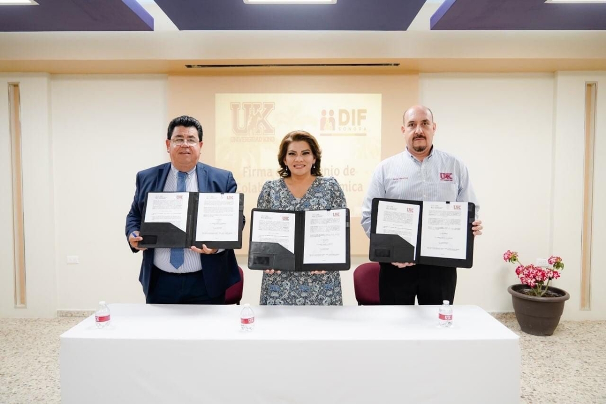 Suscribe DIF Sonora convenio con Universidad Kino a beneficio de la asistencia social