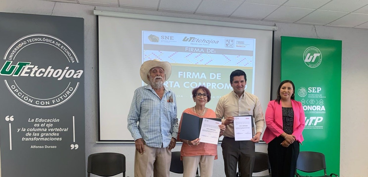 Secretaria del Trabajo firma carta compromiso con la Universidad Tecnológica de Etchojoa