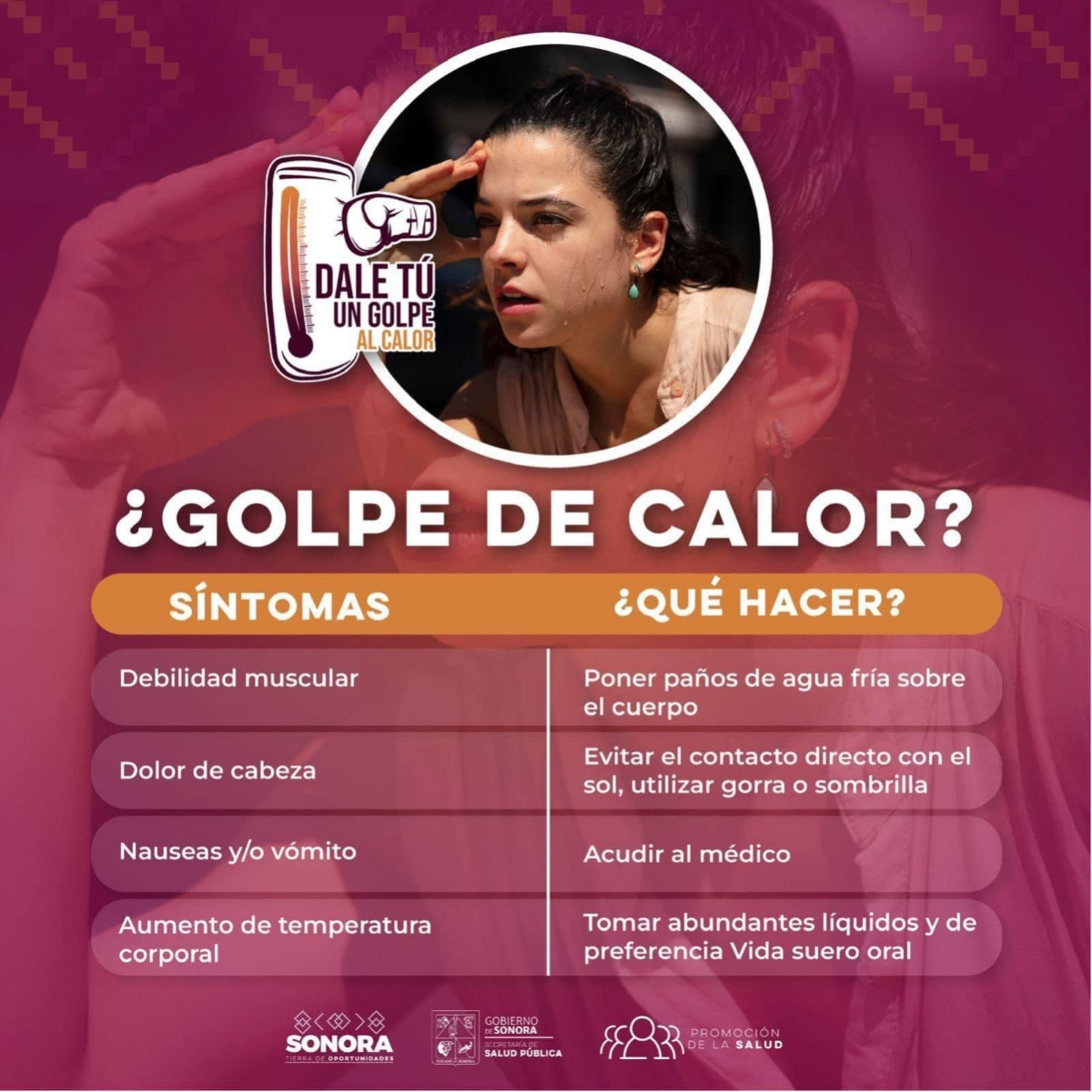 Secretaría de Salud emite recomendaciones para prevenir golpes de calor