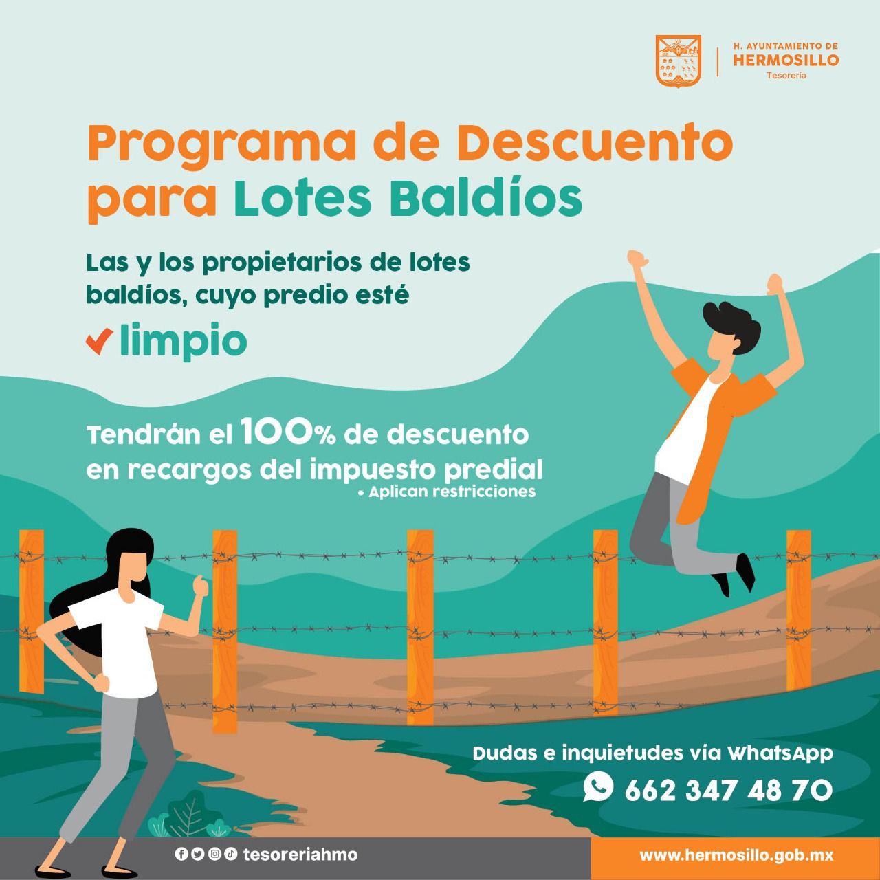Quitarán recargos en predial al mantener limpios lotes baldíos