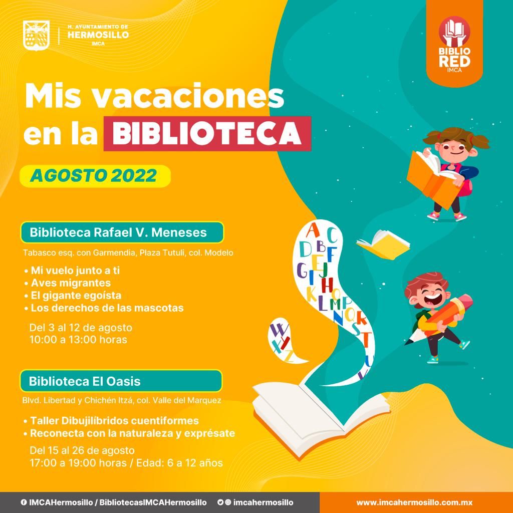Realiza IMCA talleres de verano “Mis Vacaciones en la Biblioteca”