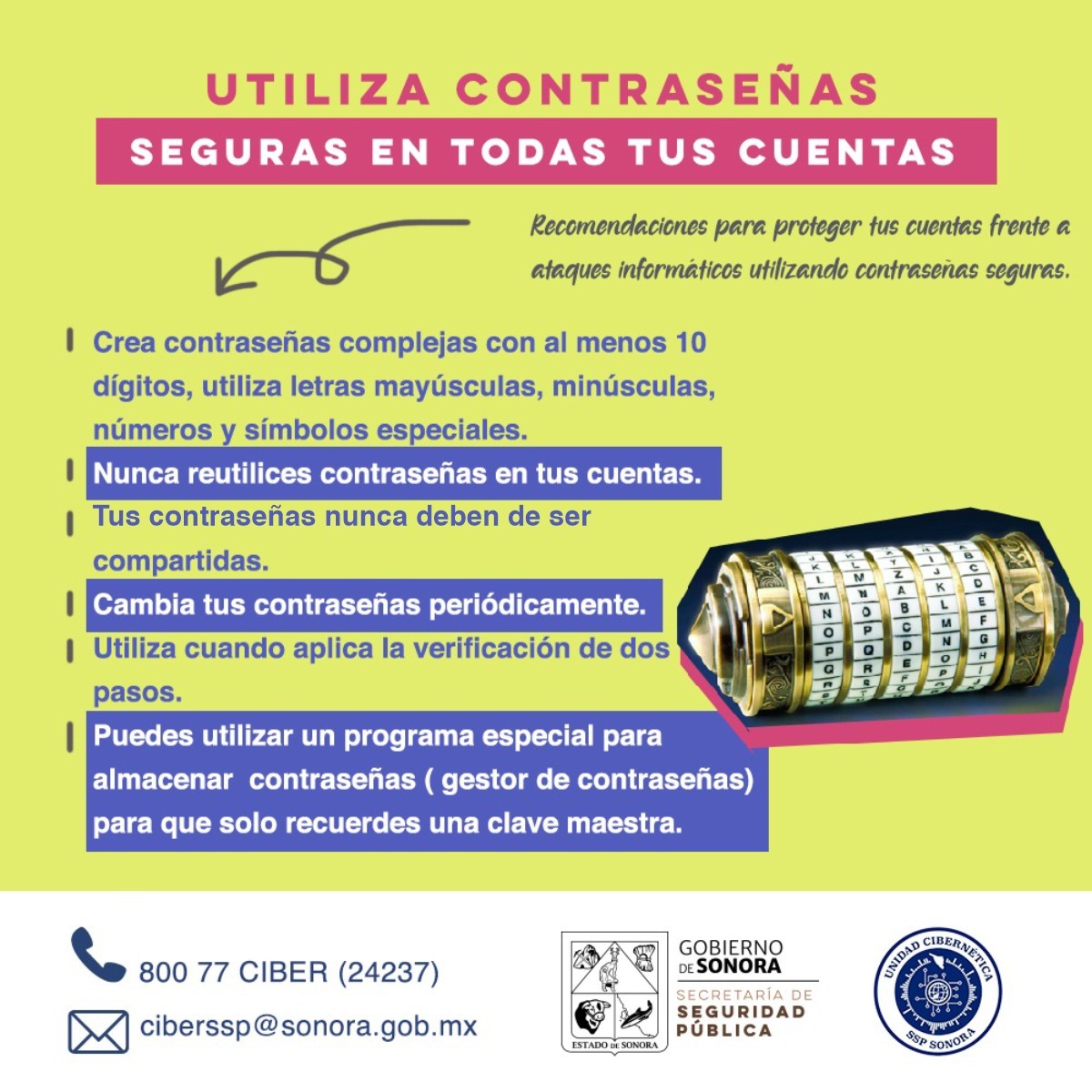 Generar contraseñas seguras previene ataques informáticos: Unidad Cibernética