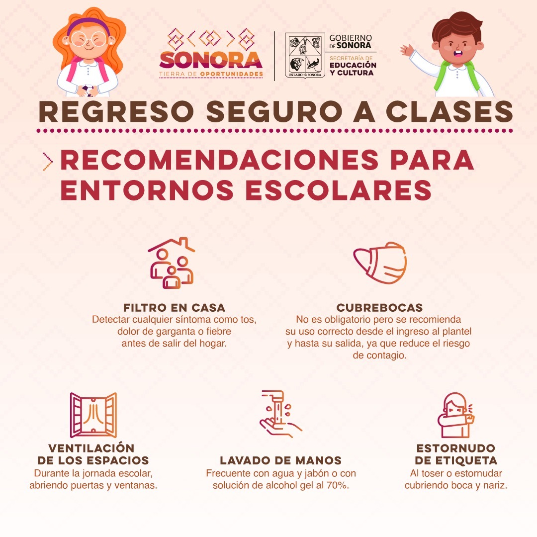 Escuelas seguirán siendo entornos saludables y seguros: SEC