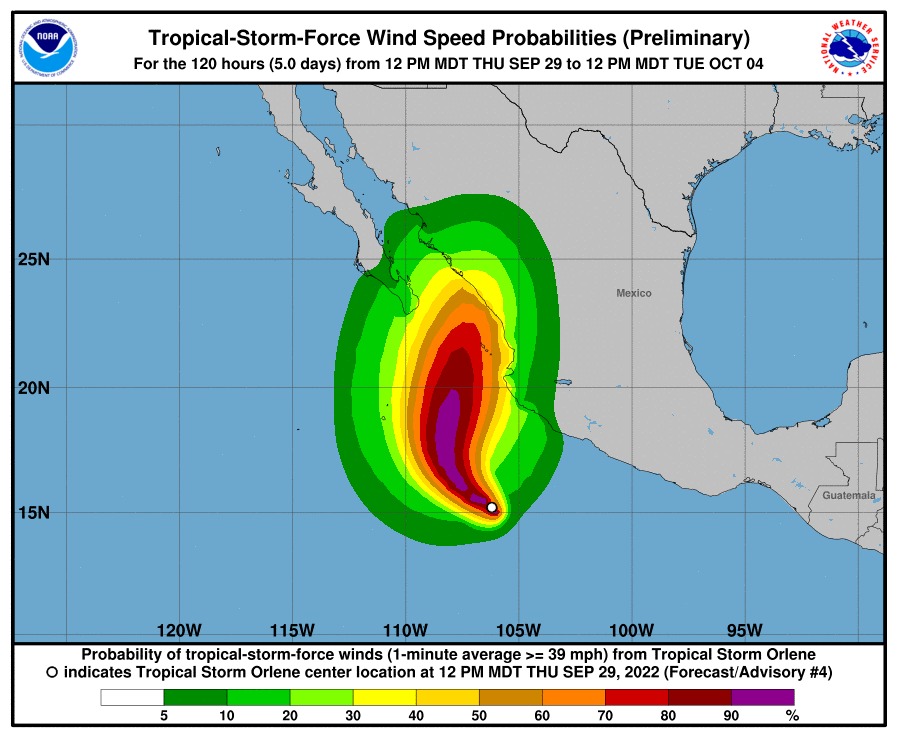 Mantendrá Protección Civil Sonora monitoreo de tormenta tropical “Orlene” Mantendrá Protección Civil Sonora monitoreo de tormenta tropical “Orlene”