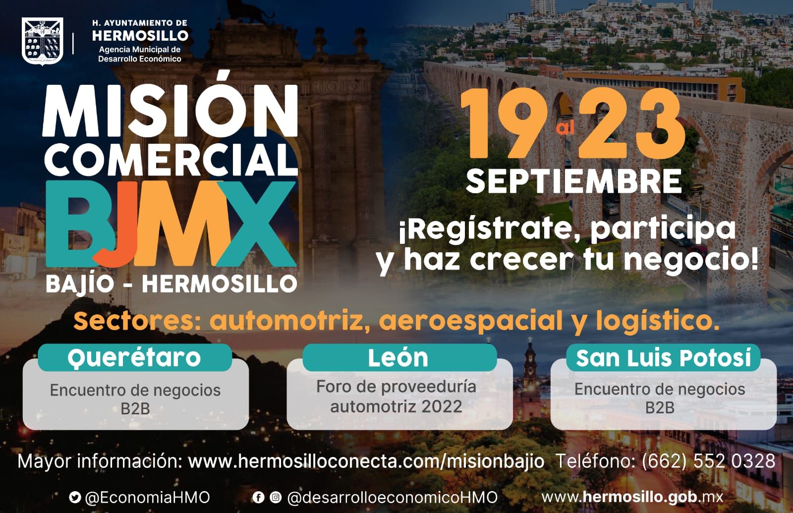 <strong>Invita Gobierno Municipal a Misión Comercial Bajío 2022 – Hermosillo Conecta</strong>