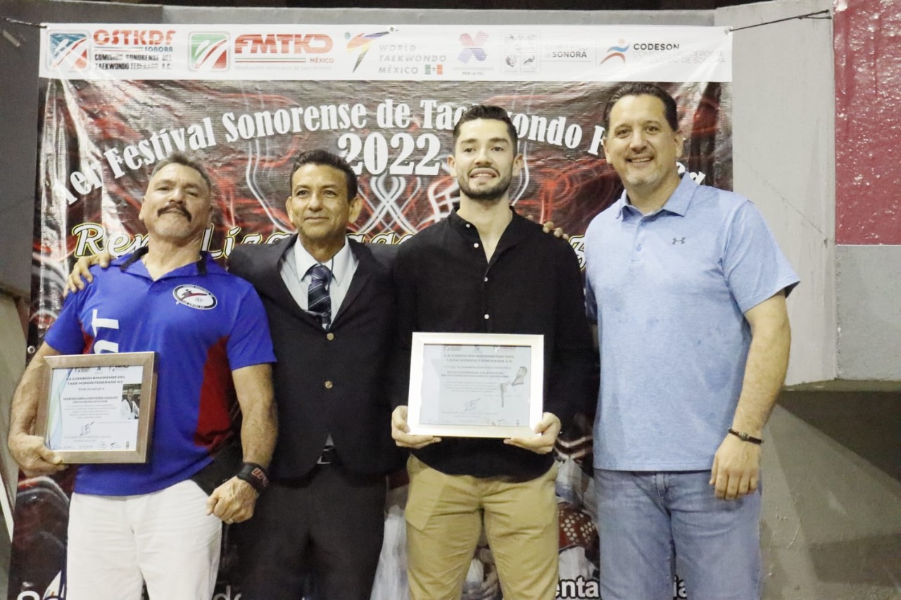 Reconocen la exitosa trayectoria del sonorense René Lizárraga en taekwondo