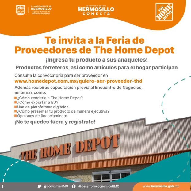 Invita AMDE a emprendimientos locales a la Feria de la Proveeduría de The Home Depot