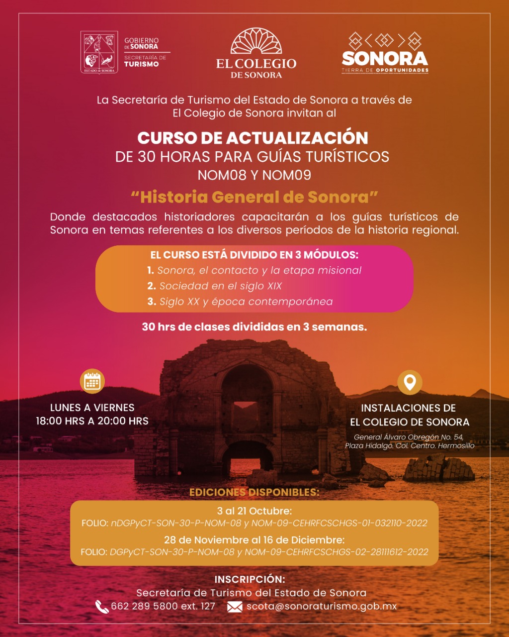 <strong>La Secretaría de Turismo imparte cursos de actualización para guías turísticos de municipios de Sonora</strong>