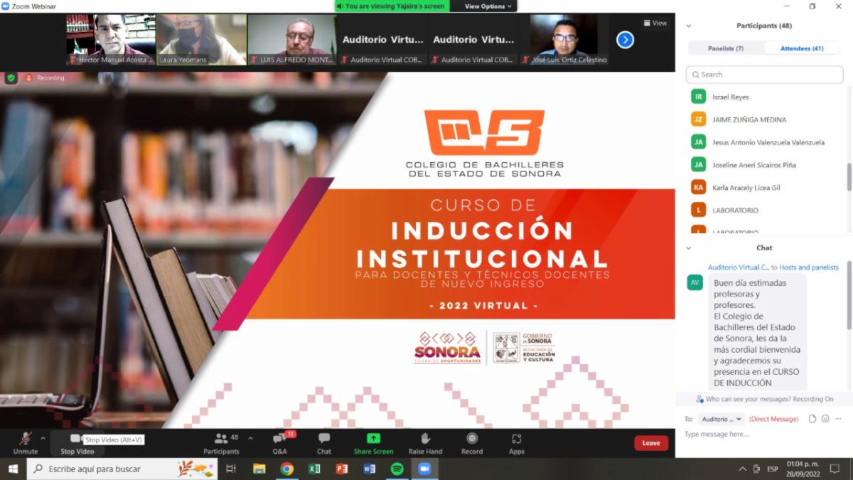 Fortalece Cobach Sonora planta docente con la incorporación de 59 maestros