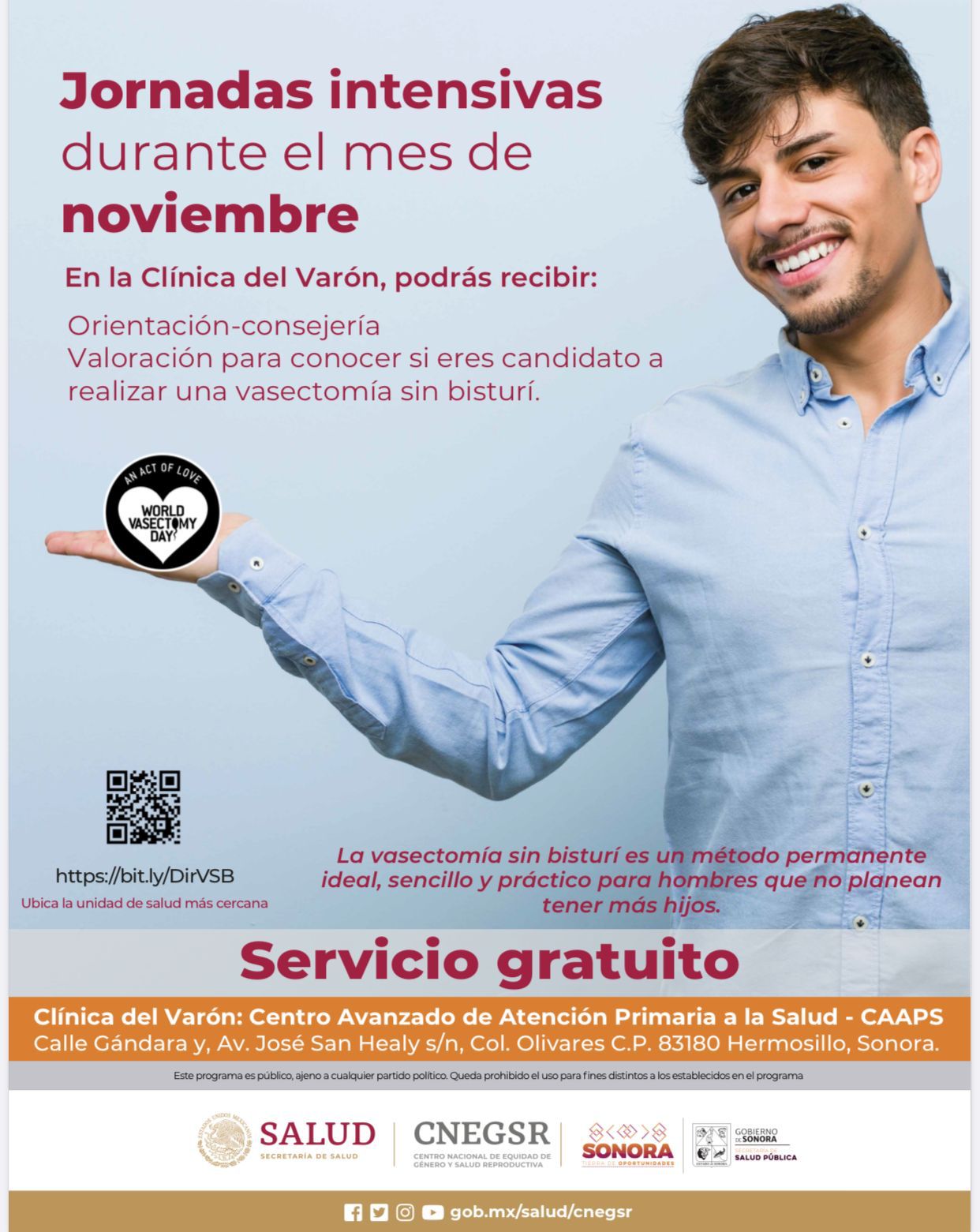 La vasectomía sin bisturí es un método anticonceptivo eficaz: Salud Sonora