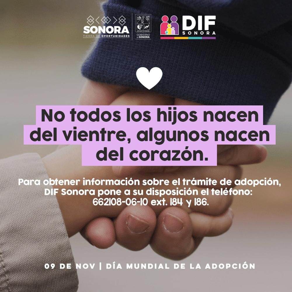 La adopción es una gran oportunidad para dar amor: DIF Sonora