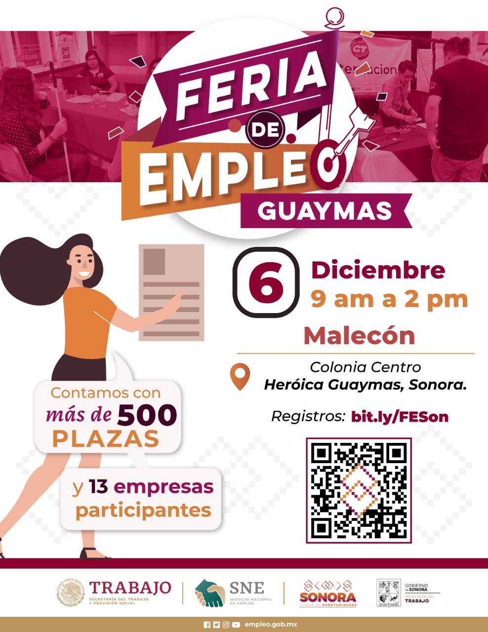 Llevará Secretaría del Trabajo Feria del Empleo a Guaymas