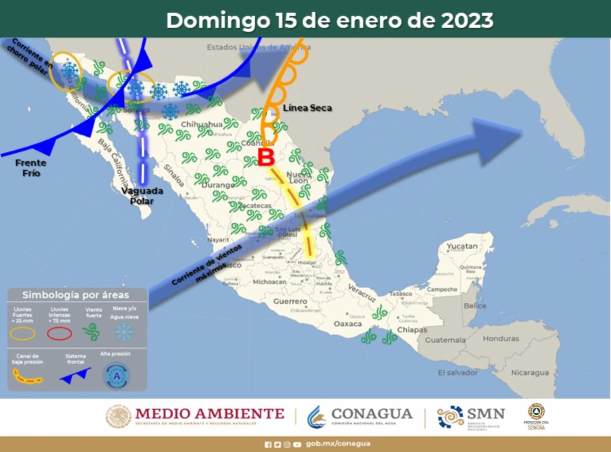 Previene Protección Civil Sonora por «tren de frentes fríos» Previene Protección Civil Sonora por «tren de frentes fríos»