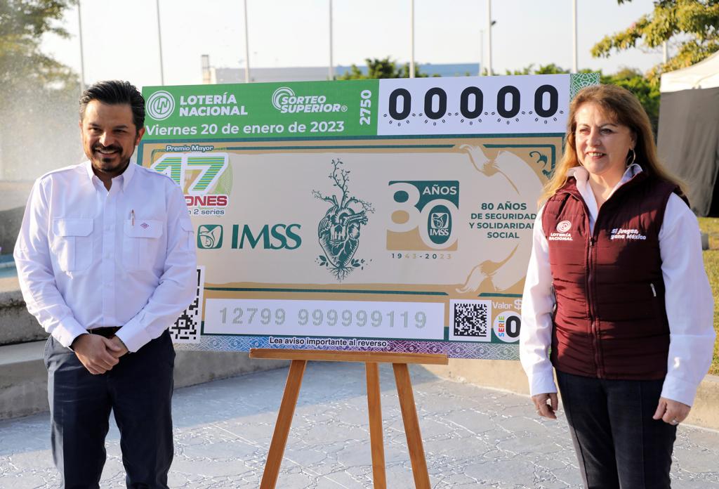 Lotería Nacional conmemora 80 años del IMSS al cuidado de la salud del pueblo de México 