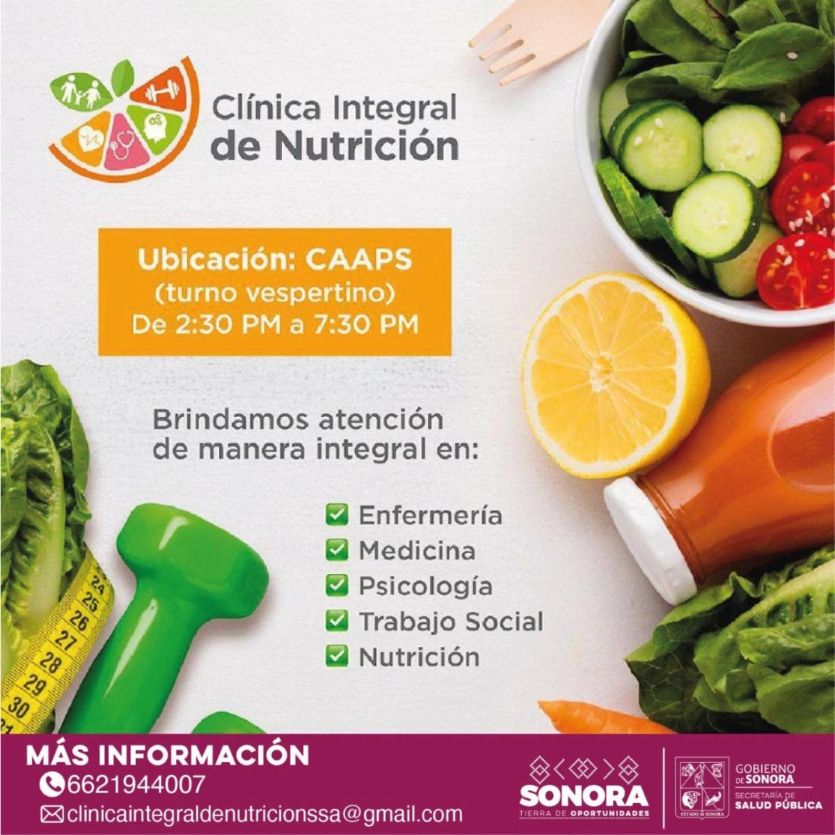 Fomenta hábitos saludables Clínica Integral de Nutrición