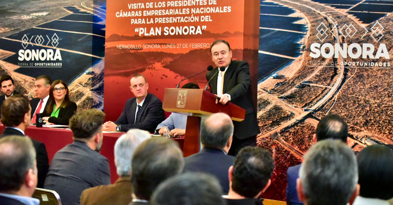 Líderes de cámaras empresariales nacionales respaldan el Plan Sonora: gobernador Alfonso Durazo