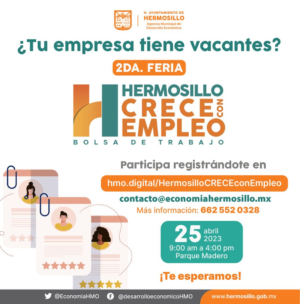 Invita AMDE a participar en la segunda Feria Hermosillo Crece Con Empleo