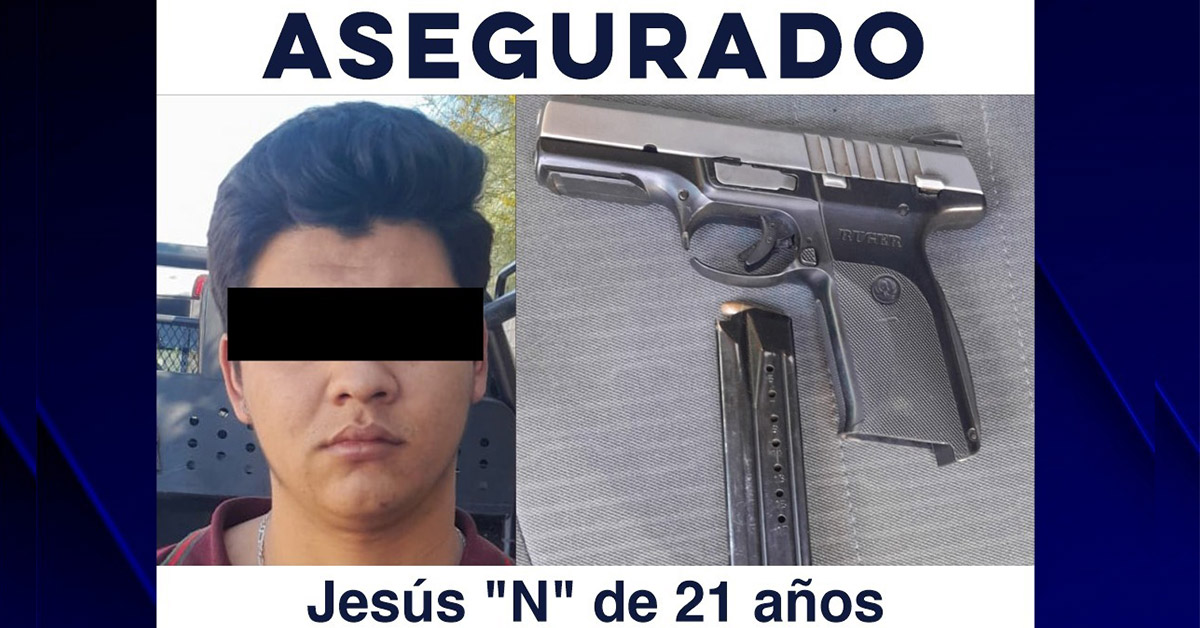 Incauta Policía Estatal arma de fuego durante operativo en Las Minitas de Hermosillo