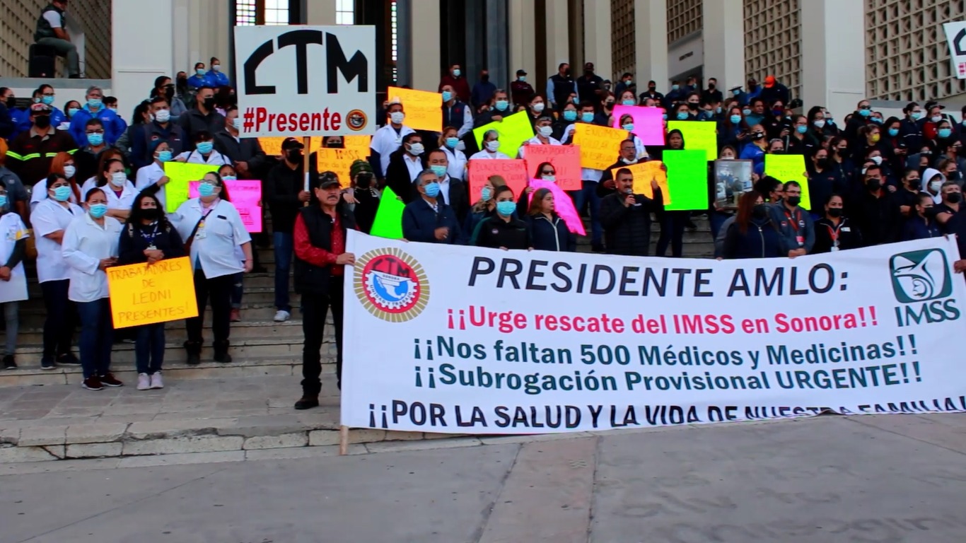 LA CTM EN SONORA, DEMANDA AL DIRECTOR GENERAL DEL IMSS ZOÉ ROBLEDO LA URGENTE SUBROGACIÓN TEMPORAL DE CIRUGÍAS, CONSULTAS CON ESPECIALISTAS, ESTUDIOS DE DIAGNÓSTICO Y MEDICINAS A HOSPITALES Y FARMACIAS DEL SECTOR PRIVADO.