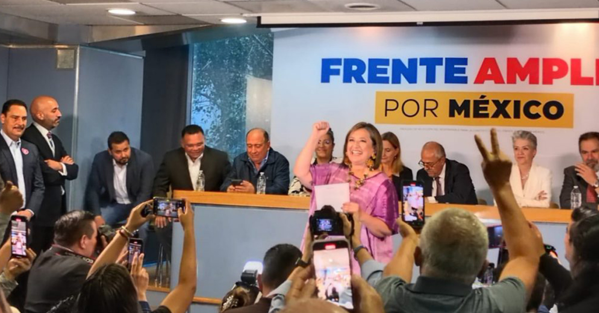 Xóchitl Gálvez se registra como aspirante a la candidatura del Frente Amplio por México