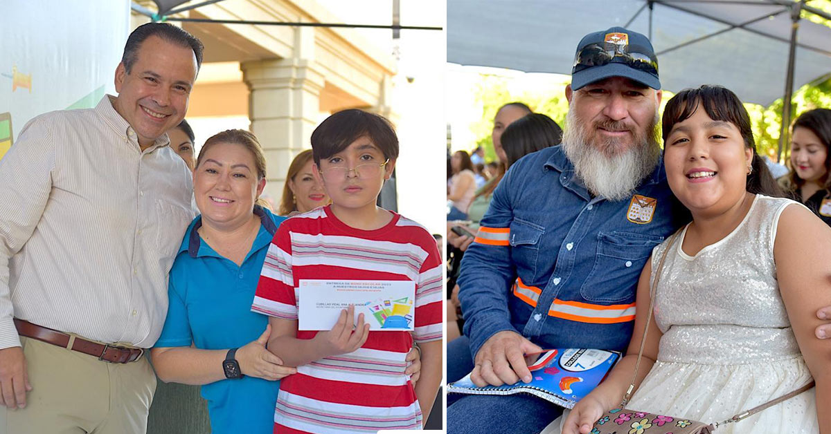 Entrega Toño Astiazarán bono escolar a hijas e hijos de personal sindicalizado del Ayuntamiento