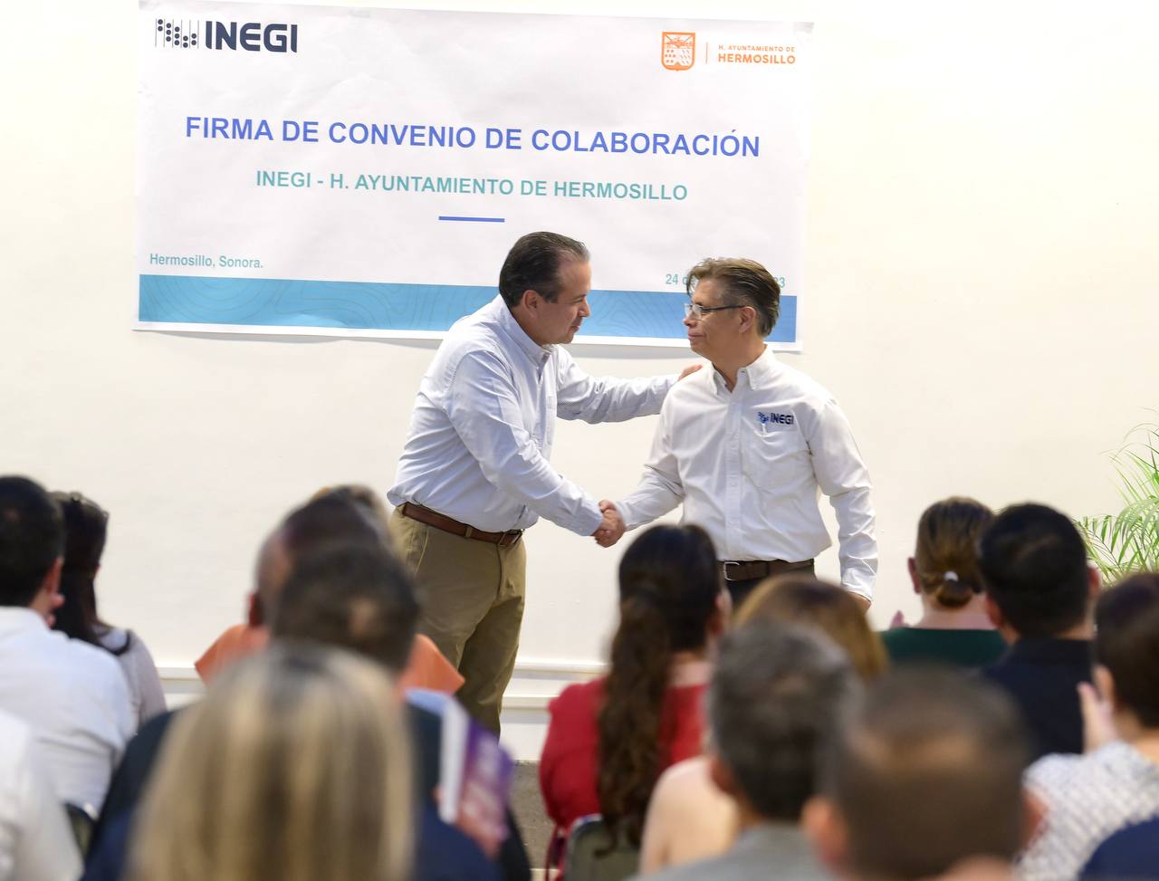 Concreta Toño Astiazarán acuerdo con INEGI para mejorar procesos a favor de hermosillenses