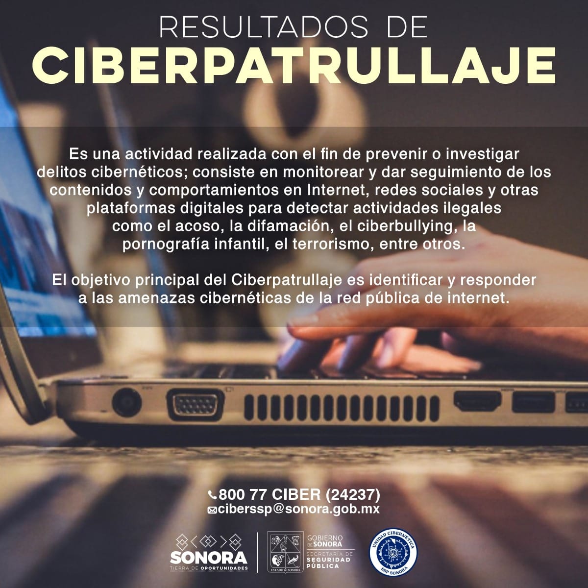 Es ciberpatrullaje útil para identificar plataformas digitales que incitan a la violencia y al delito: Unidad Cibernética