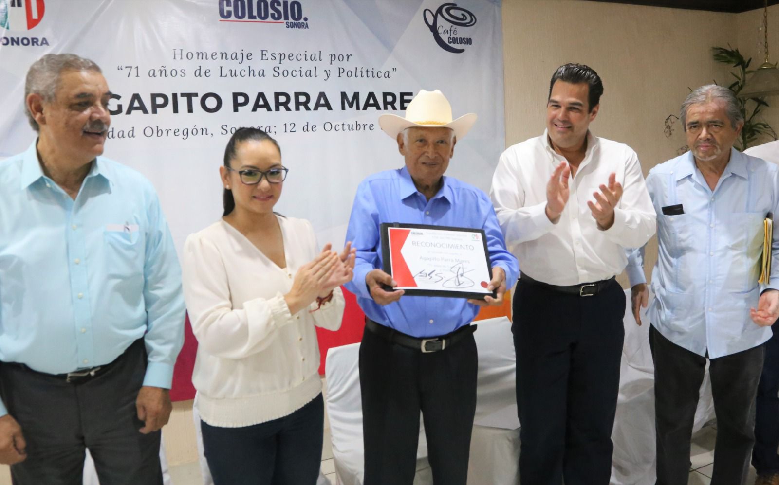 Reconocen PRI Sonora y Fundación Colosio a Agapito Parra Mares