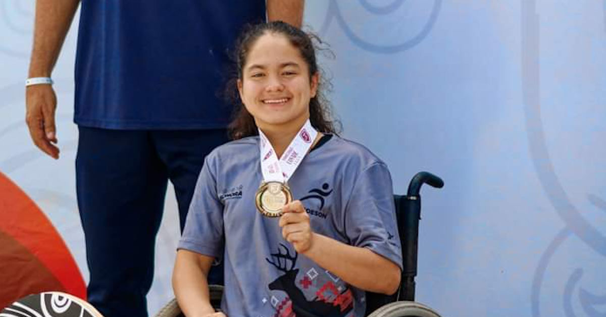 Gana alumna de Cecyte Sonora dos medallas de oro en Juegos Paranacionales Conade 2023
